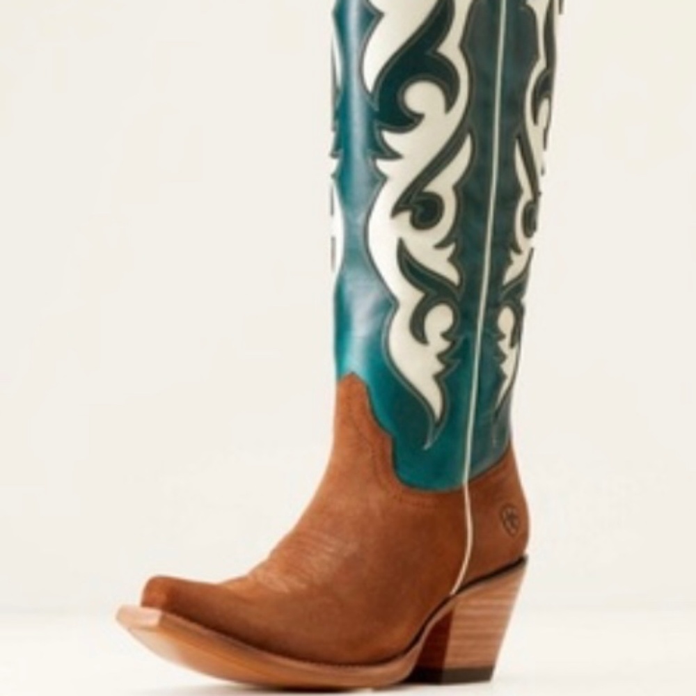 Ariat Elvira Stretch Tall Leather Western Cowgirl Boots sz 7.5